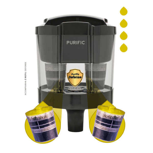 Purific Defense 10 para Bebedouro Redutor de Agrotóxicos cor Preto