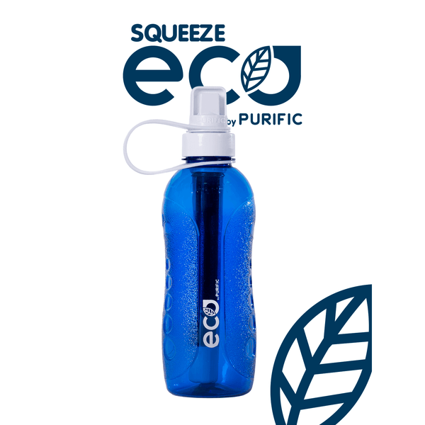 Squeeze Azul com Elemento Filtrante Purific Eco 500ml - Loja Atitude